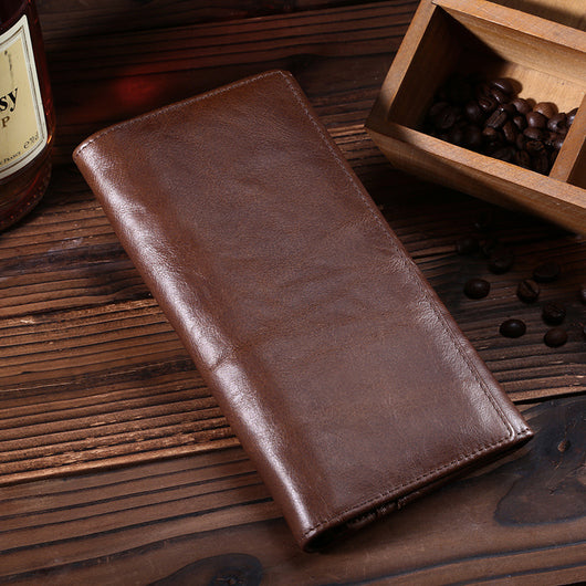 Billetera Larga de Cuero Genuino con Acabado Vintage Oil Wax - Image 11