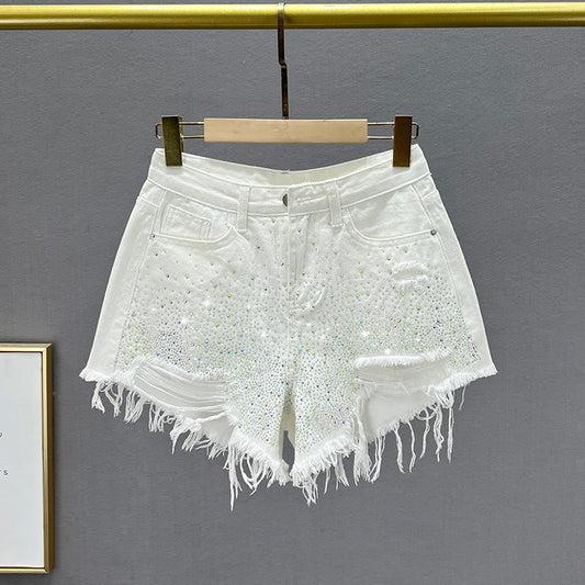 Shorts de Mezclilla Rotos Estilo Industrial para Mujer - Image 2