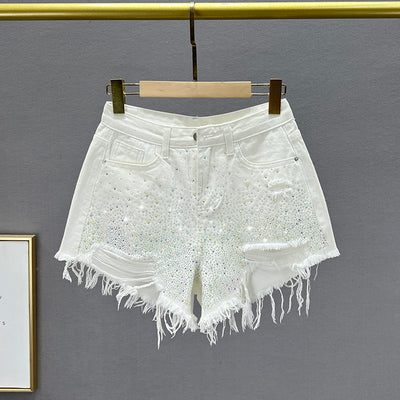 Shorts de Mezclilla Rotos Estilo Industrial para Mujer - Image 2