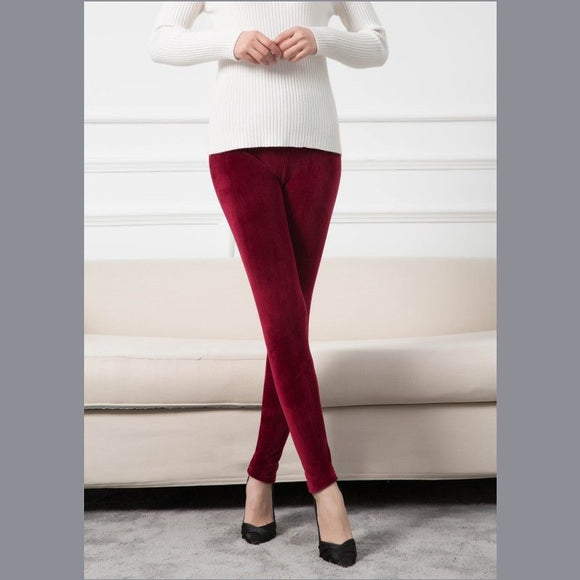 Leggings de Forro Polar Elásticos para Mujer con Tobillo Ajustado