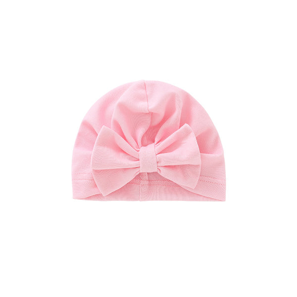 Gorro de Bebé Recién Nacido con Lazo Grande - Diseño Europeo y Americano