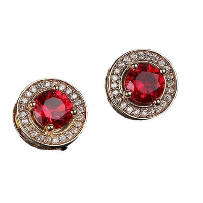 Aretes Hombre Circonita Diamante Completo Cielo Estrellado Redondos - Image 4