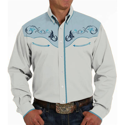 Camisa Casual de Manga Larga con Estampado 3D - Image 10