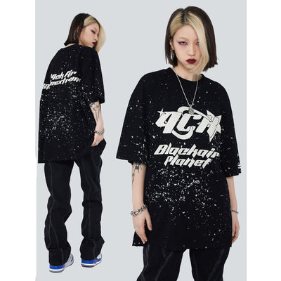 Camiseta Estampado Ink Splash Tendencia Urbana