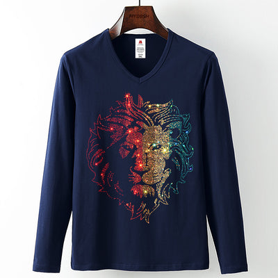 Camisa Casual de Manga Larga con Cuello en V para Hombre - Image 15