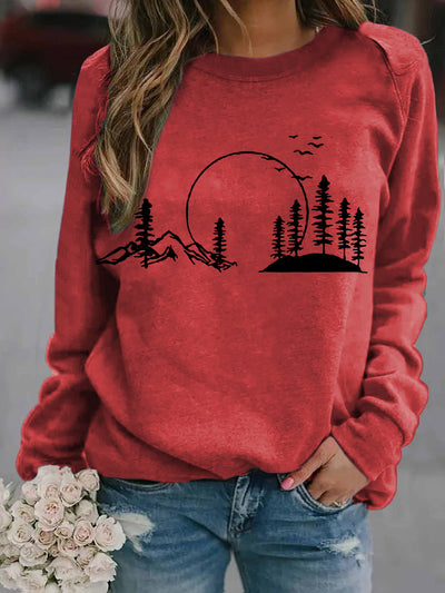 Suéter Pullover Manga Larga con Estampado Diente de León para Mujer - Image 8