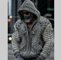 Sudadera Casual Estampada con Cierre para Hombre - Image 7