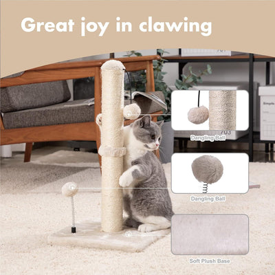 Rascador Vertical de Sisal para Gatos - Torre para Trepar - Image 12