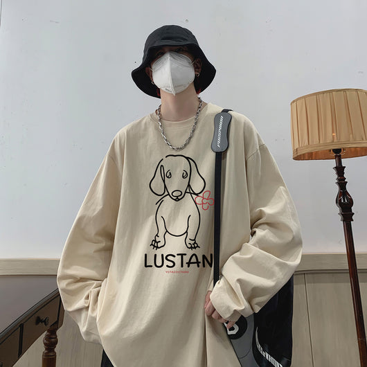 Playera Manga Larga con Estampado de Cachorro Cartoon - Image 5