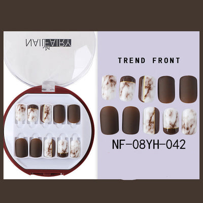 Uñas Postizas Coreanas Removibles Waterproof - Set 30 Piezas Manicura Instantánea - Image 55