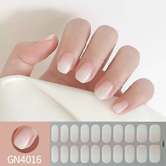 Pegatinas de Uñas Gel sin Horno con Diseño de Líneas Geométricas