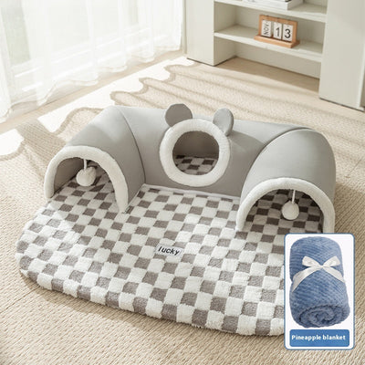 Túnel Escondite y Cama 2 en 1 para Gatos - Image 7