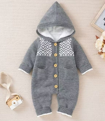 Mameluco Tejido para Bebés con Abrigo Cálido - Image 8
