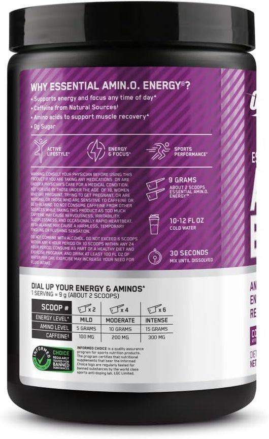 Polvo Energético de Aminoácidos con Té Verde, Café y Extracto de Semilla de Uva - Image 7