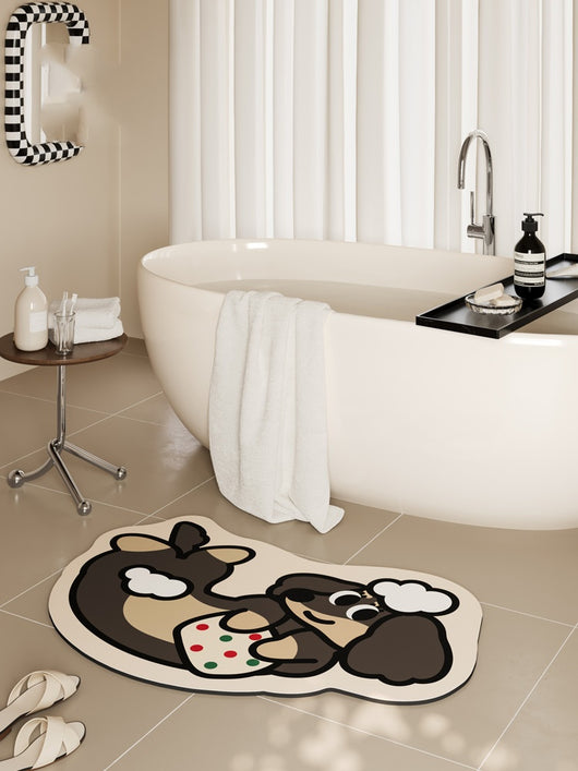 Tapete Absorbente Antideslizante Retro para Baño - Image 5