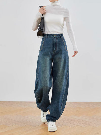 Pantalones Jeans Anchos Deconstructruidos - Estilo Casual Holgado Banana - Image 18