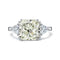 The New Ice Flower Cut Ring Inlaid With Aquamarine High Carbon Light yellow Number5