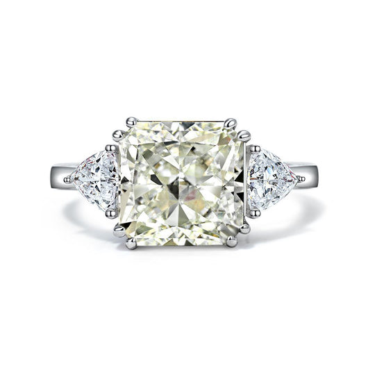 Anillo Flor de Hielo con Aguamarina y Carbono Alto - Image 3