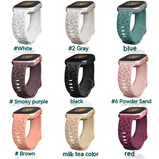 Correa de Reloj para Watch S8 Ultra con Grabado Láser Leopardo y Cierre Mariposa