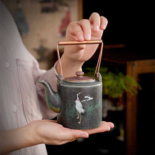 Juego de Té Retro Ceramic Chengxiang con Asa - Set Completo de Cerámica - Image 3