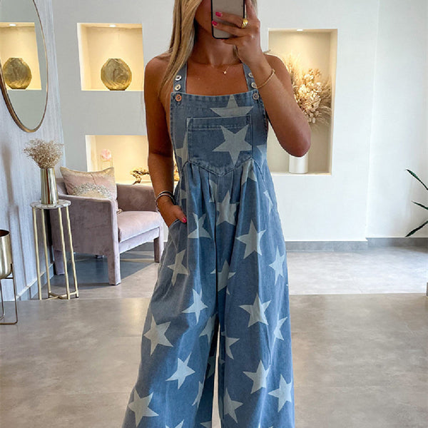 Mono Estampado con Estrella de Cinco Puntas para Mujer