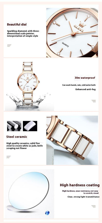 Reloj de Lujo para Mujer con Movimiento de Cuarzo y Resistencia al Agua - Image 10