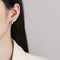 Aretes de Plata 925 Diseño Hueco U con Diamantes - Elegancia Minimalista