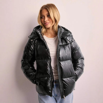 Chaqueta Deportiva Acolchada con Capucha para Mujer
