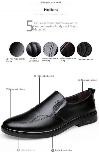 Zapatos de Cuero Respirable para Hombre - Elegancia Casual y Profesional - Image 14