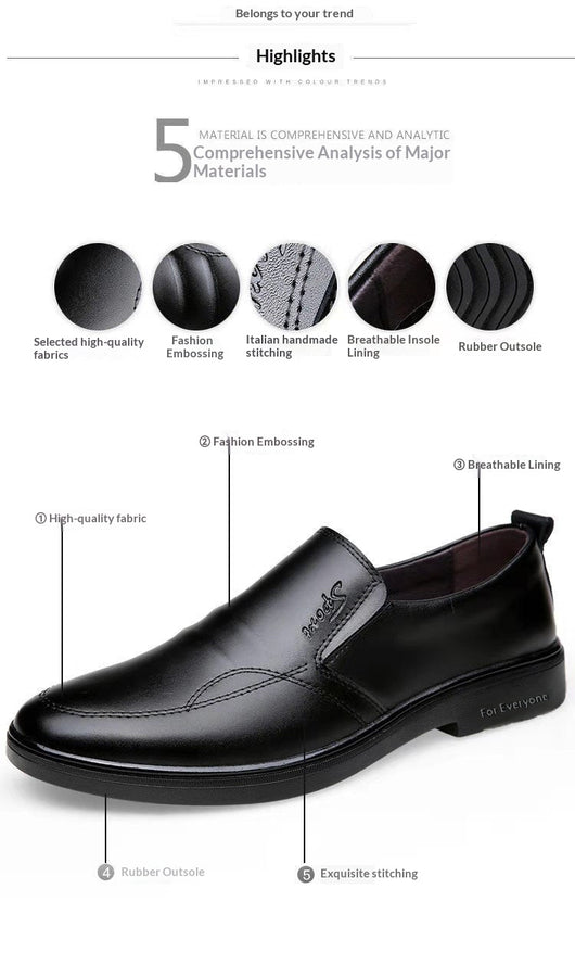 Zapatos de Cuero Respirable para Hombre - Elegancia Casual y Profesional - Image 14