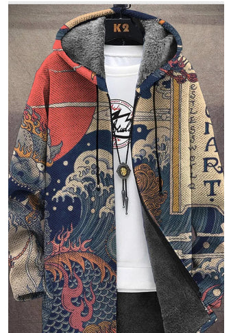 Cardigan con Capucha Grueso para Invierno - Image 12