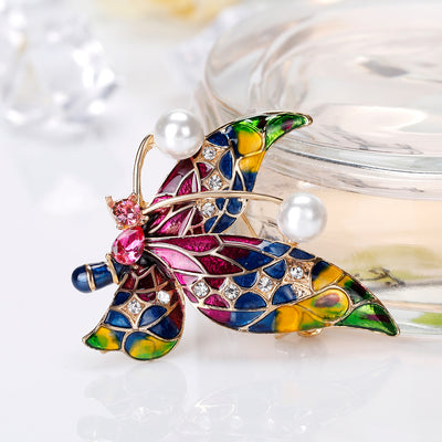 Broche Mariposa Decorado con Diamantes Brillantes - Image 9