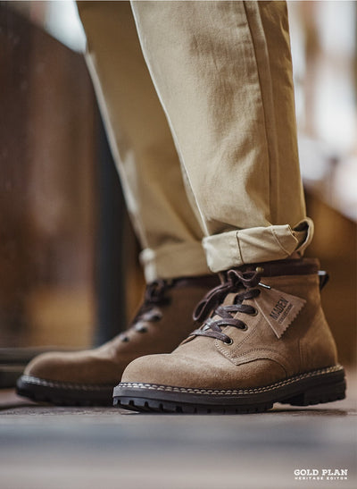 Bota Retro Americana para Hombre - Caña Media en Cuero - Image 8