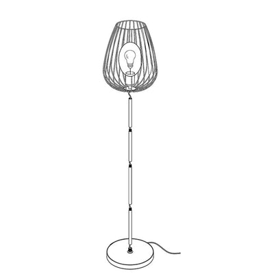 Lámpara de Pie LED Vintage Estilo Rústico - Image 4