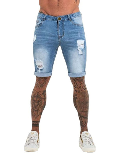 Pantalones Vaqueros Rotos Hombre Colores Claros - Estilo Verano - Image 10