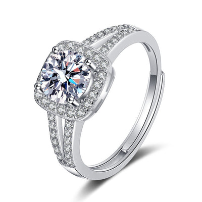 Anillo de Moissanita de 1 Quilate en Plata 925 para Mujer - Image 3