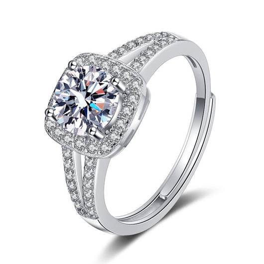 Anillo de Moissanita de 1 Quilate en Plata 925 para Mujer - Image 3