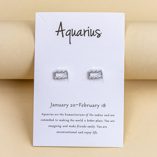 Aretes de los Doce Signos del Zodiaco en Oro y Plata - Image 31