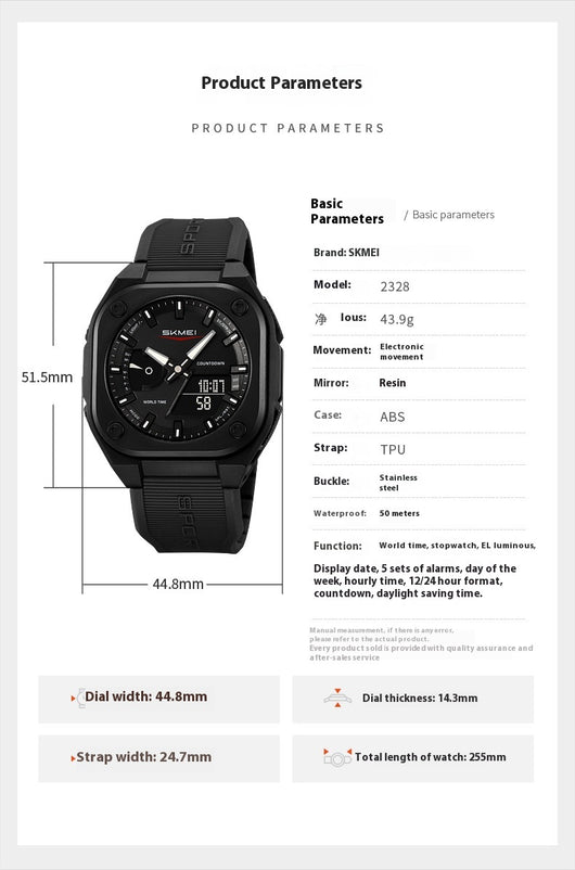 Reloj Electrónico Deportivo Dual con Insertos Luminosos e Impermeabilidad Total - Image 16