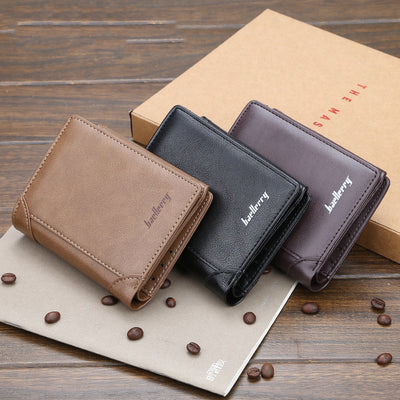 Billetera Corta Hombre Diseño Coreano Vertical Multibolsillos Compacta - Image 4