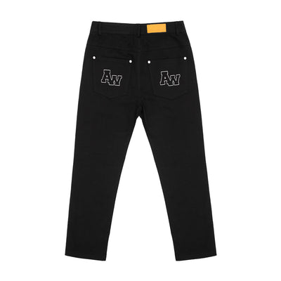 Pantalones Casuales con Letras Bordadas y Detalles Contrastantes - Image 4
