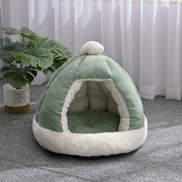 Casa Cama Semiencerrada para Perros y Gatos