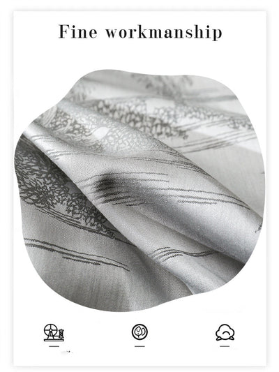 Juego de Sábanas Jacquard Tencel Gris de Cuatro Piezas - Image 6