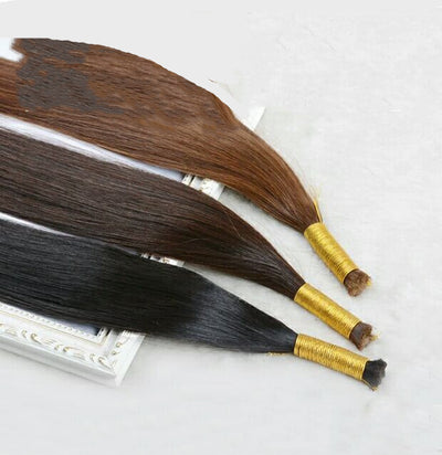 Peluca Larga Lisa con Hebilla de Cristal Trenzado para Mujer - Image 5