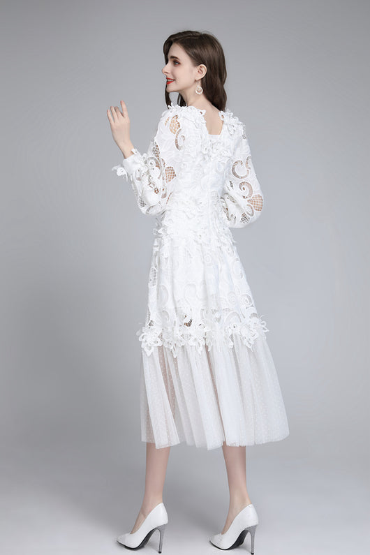 Vestido Hueco Bordado Cintura Esbelta para Mujer - Image 5
