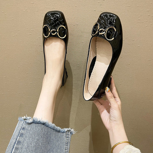 Zapatos Mocasín Mujer Verano con Detalles Metalizados y Espejo Brillante - Image 7