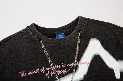 Playera Holgada Estampado Estrella de Cinco Puntas para Hombre - Image 15