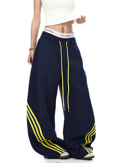 Pantalones de Chándal Cortos Retro a Rayas con Bloques de Color para Mujer - Image 23