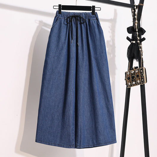 Pantalones Vaqueros Cortos Cintura Elástica con Cordones para Mujer - Image 6