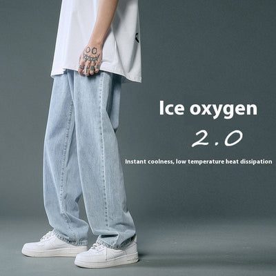 Jeans Rectos Sueltos Ligeros para Hombre - Comodidad de Verano - Image 6
